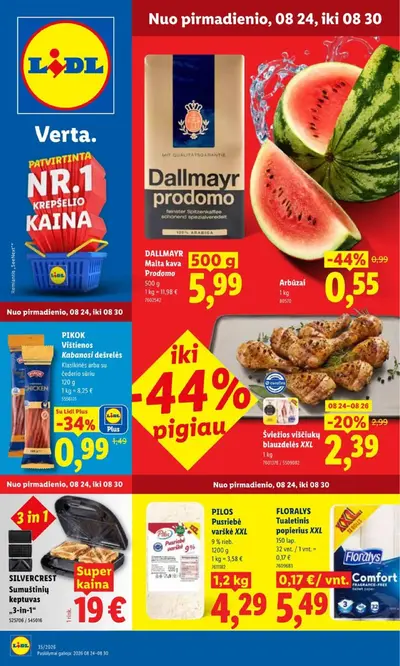 Naujas Lidl nuolaidų leidinys - MAISTO PREKIŲ PASIŪLYMAI Nr.35