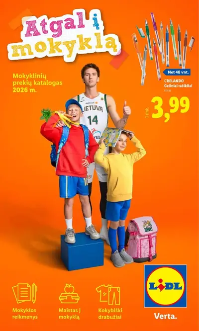 Naujas Lidl nuolaidų leidinys - Atgal į mokyklą Mokyklos prekių katalogas 2026 Nr.30