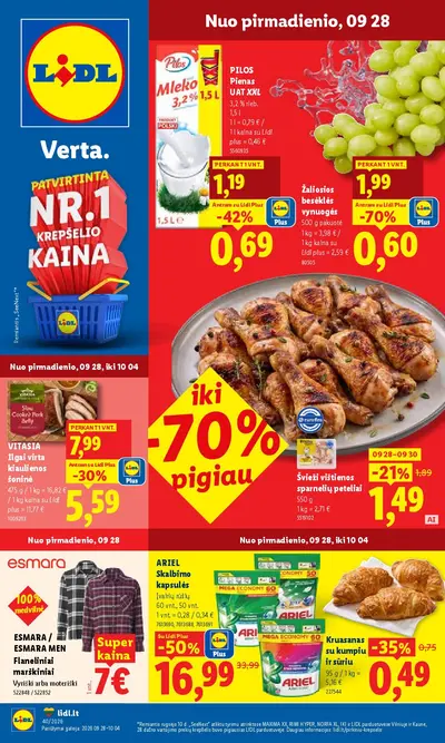 Naujas Lidl nuolaidų leidinys - MAISTO PREKIŲ PASIŪLYMAI Nr.40
