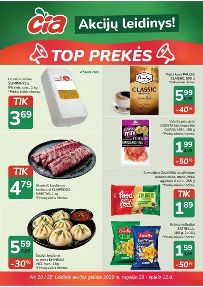 Čia Akcijų leidinys: TOP PREKĖS