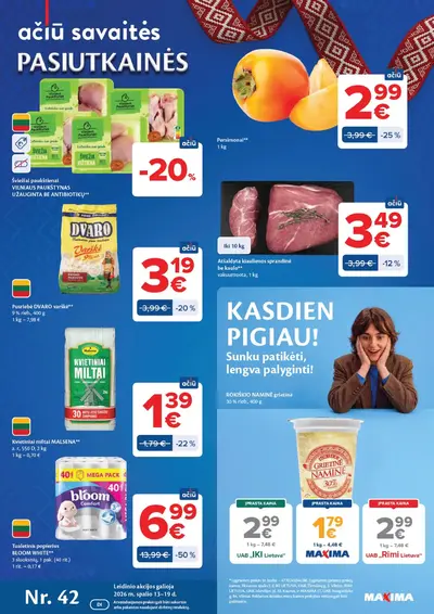 Naujas Maxima nuolaidų leidinys - AČIŪ savaitinis leidinys Nr. 42