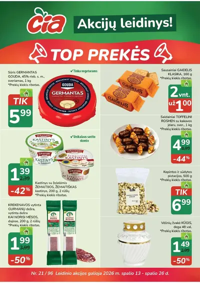 Čia Akcijų leidinys: TOP PREKĖS