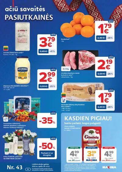 Naujas Maxima nuolaidų leidinys - AČIŪ savaitinis leidinys Nr. 43