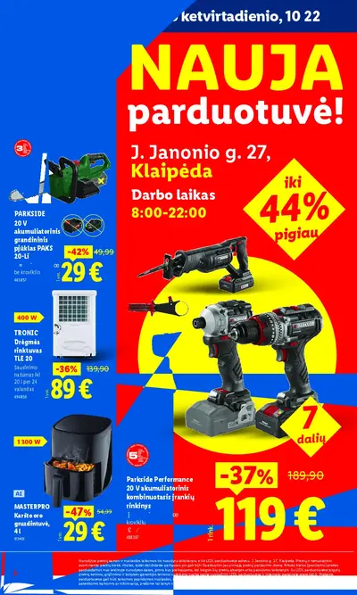 Naujas Lidl nuolaidų leidinys - Nauja parduotuvė! J. Janonio g. 27, Klaipėda Nr.43