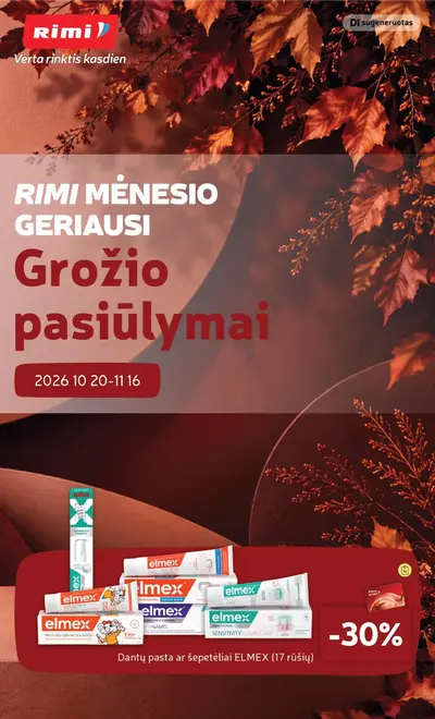 Naujas Rimi nuolaidų leidinys - GROŽIO prekių katalogas Nr. 11