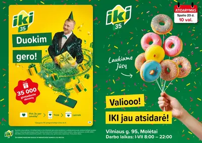Specialūs pasiūlymai IKI Molėtai parduotuvės klientams