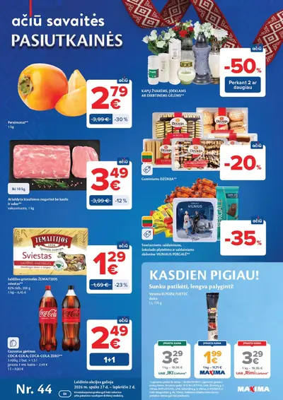 Naujas Maxima nuolaidų leidinys - AČIŪ savaitinis leidinys Nr. 44