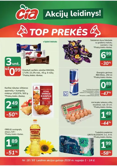 Čia Akcijų leidinys: TOP PREKĖS