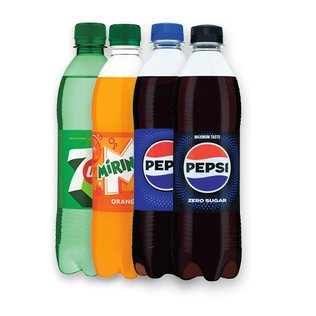 7UP, MIRINDA, PEPSI, PEPSI MAX, 0.5 l