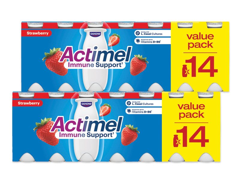 ACTIMEL JOGURTO GĖRIMAS BRAŠKIŲ SK./1,4% RIEB. 1,4 KG, 14 vnt