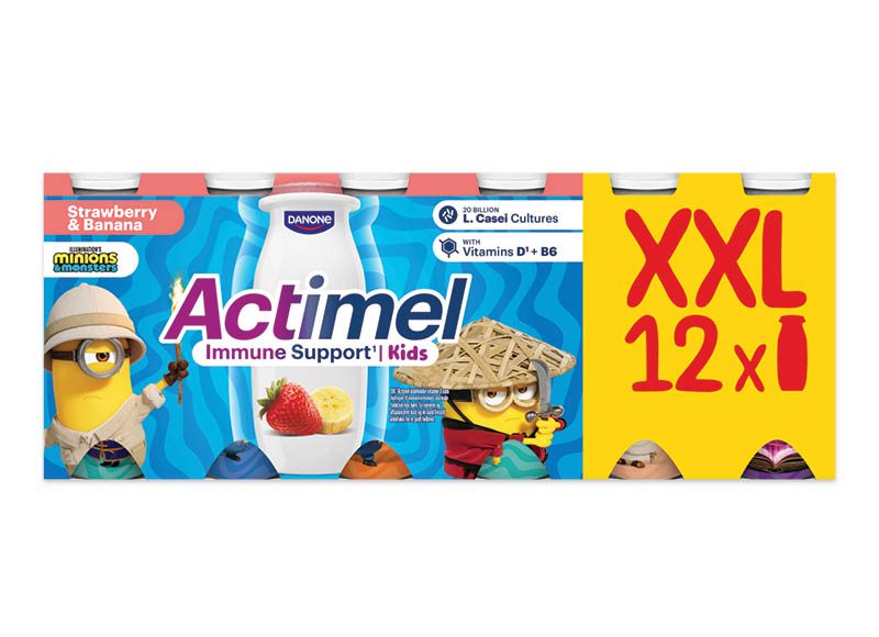 ACTIMEL JOGURTO GĖRIM.BRAŠKIŲ, BANAN./1,4% RIEB.1.2 KG, 12 vnt