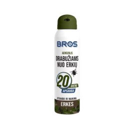 Aerozolis drabužiams nuo erkių BROS, 90 ml