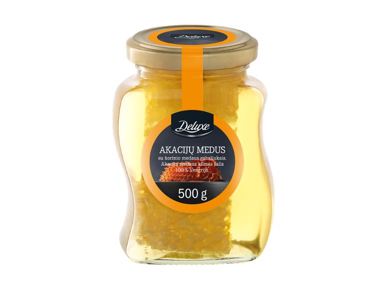Akacijų medus su koriu, 500 g