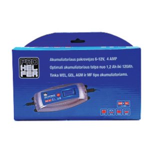 Akumuliatoriaus įkroviklis, 6–12 V, 4 AMP, 1 vnt