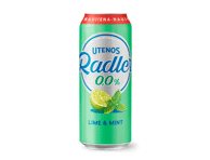 Alaus kokteilis Utenos Radler Lime&Mint Nealk. 0,0% sk, 0.5 l