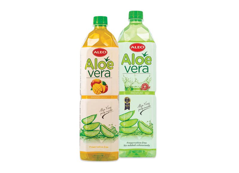 ALEO premium ar mangų skonio alavijų gėrimas, 1.5 l