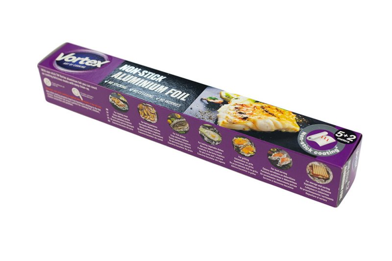 Aliuminio folija VORTEX NON-STICK, silikonizuota, 7 m