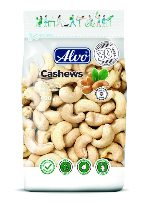 Anakardžių riešutai ALVO, 400 g