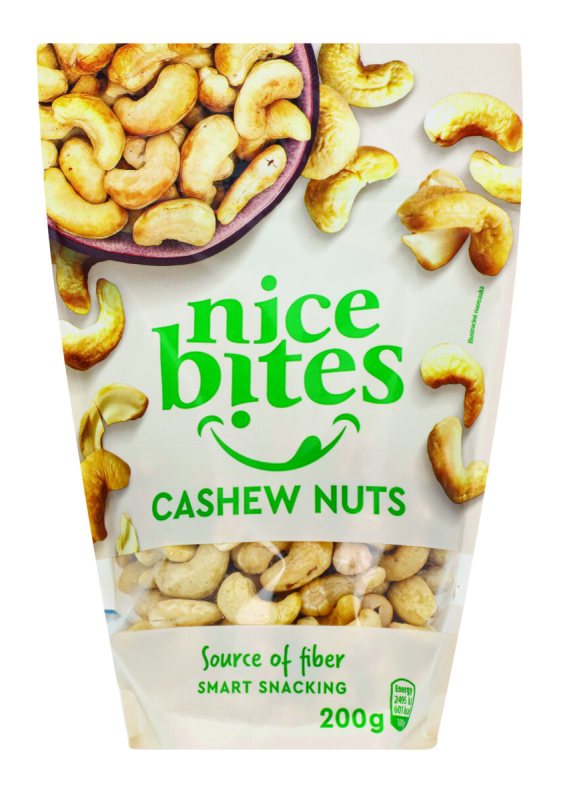 Anakardžių riešutai NICE BITES, 200 g