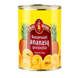 Ananasų griežinėliai konservuoti MAMOS KONSERVAI, 567 g