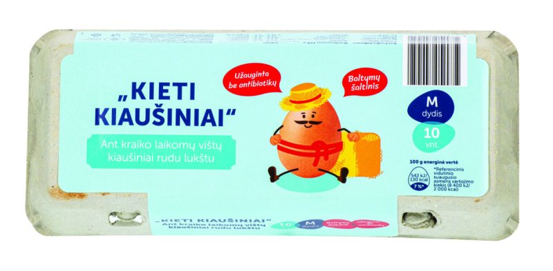 Ant kraiko laikomų vištų kiaušiniai KIETI M dydžio, 10 vnt