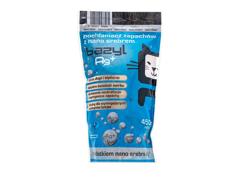 Antibakteriniai kraiko milteliai BAZYL AG+ ODOUR ABSORBER, 450 g
