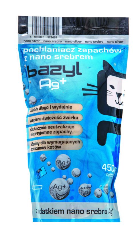 Antibakteriniai milteliai į kraiką BAZYL AG+ ODOUR absorber, 450 g