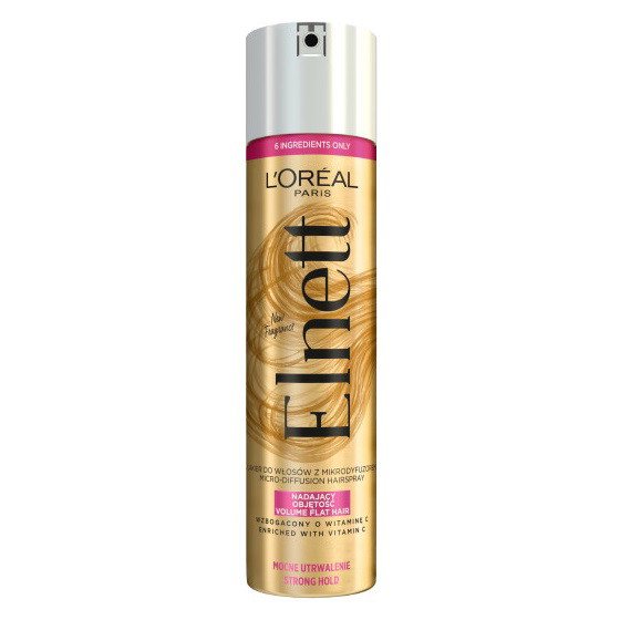 Apimties suteikiantis plaukų lakas L’Oréal Paris Elnett, stiprios fiksacijos, 200 ml