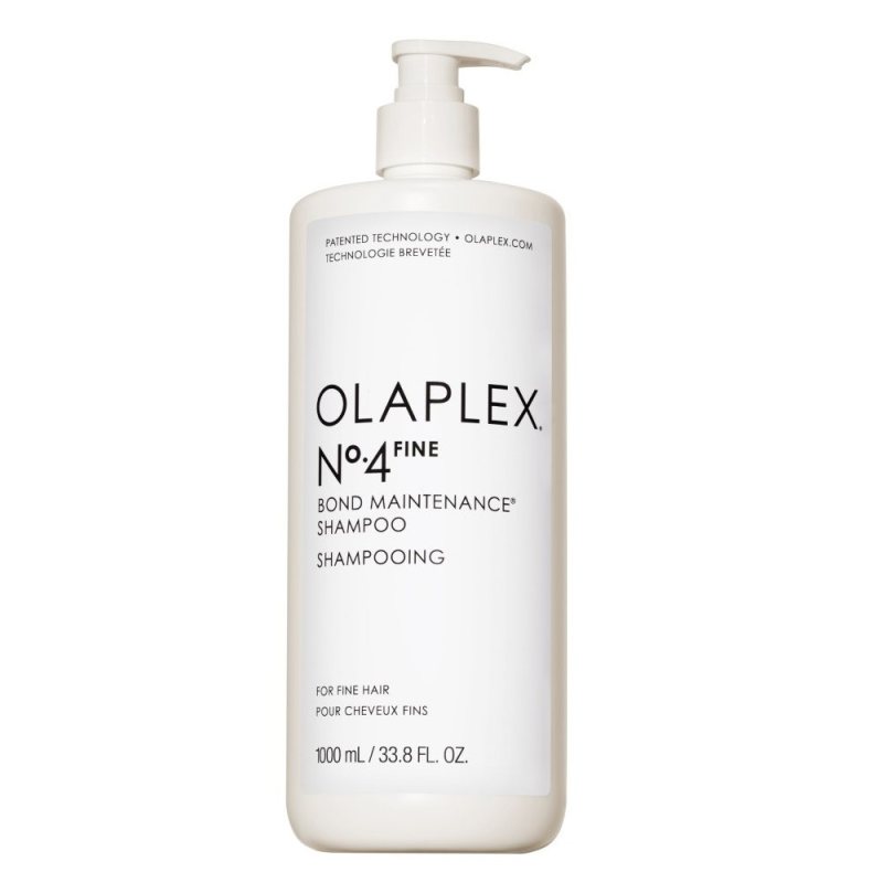 Apimties suteikiantis šampūnas ploniems plaukams Olaplex No.4 Fine Bond Maintenance, 1000 ml