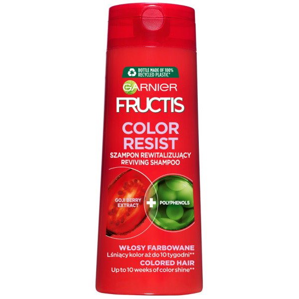 Apsauginis šampūnas dažytiems plaukams Garnier Fructis Color Resist, 400 ml