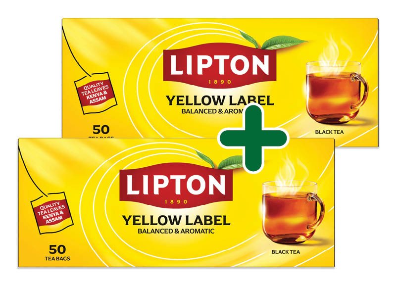 Arbata LIPTON YELLOW LABEL, 50 vnt
