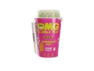 Arbūzų skonio gaivusis gėrimas su arbatos ekstraktu ir ličių skonio burbuliukais OMG Bubble Tea, 265 ml