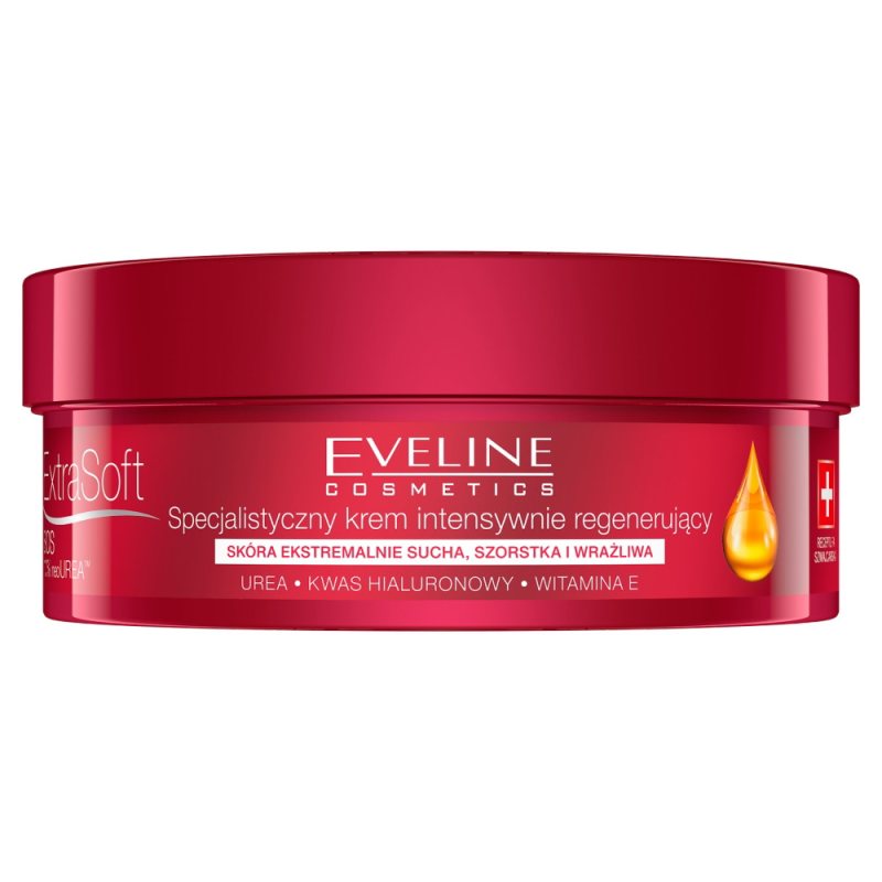Atkuriamasis kremas veidui ir kūnui Eveline Cosmetics Extra Soft SOS su 10 % karbamido, 175 ml