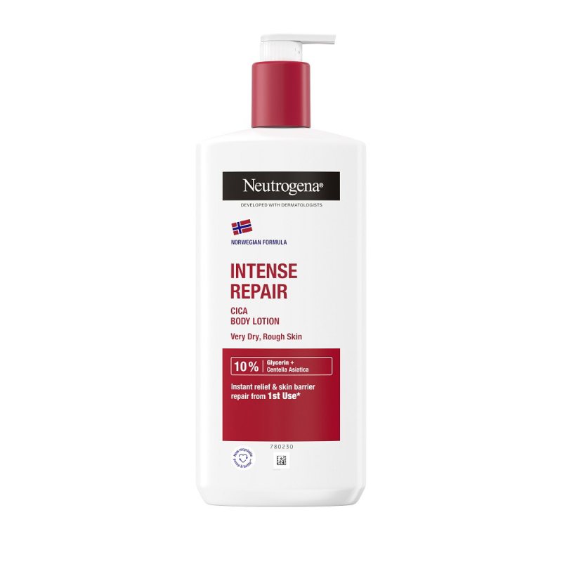 Atkuriamasis kūno losjonas Neutrogena Norwegian Formula Intense Repair CICA, 400 ml