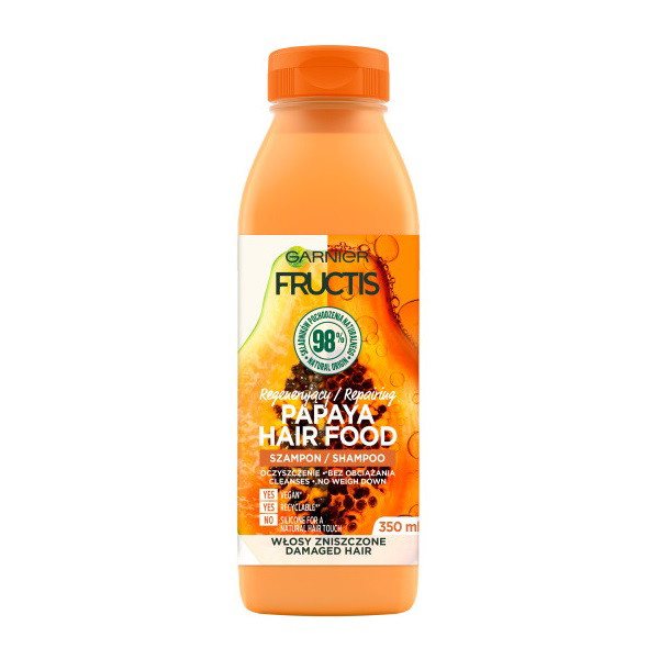 Atkuriamasis šampūnas Garnier Fructis Papaya Hair Food, 350 ml