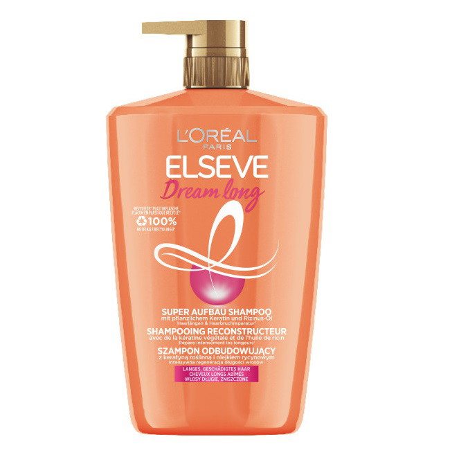 Atkuriamasis šampūnas ilgiems ir pažeistiems plaukams L’Oréal Paris Elseve Dream Long, 1000 ml