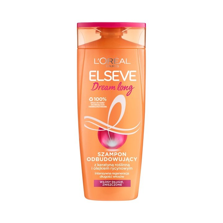 Atkuriamasis šampūnas ilgiems ir pažeistiems plaukams L’Oréal Paris Elseve Dream Long, 400 ml