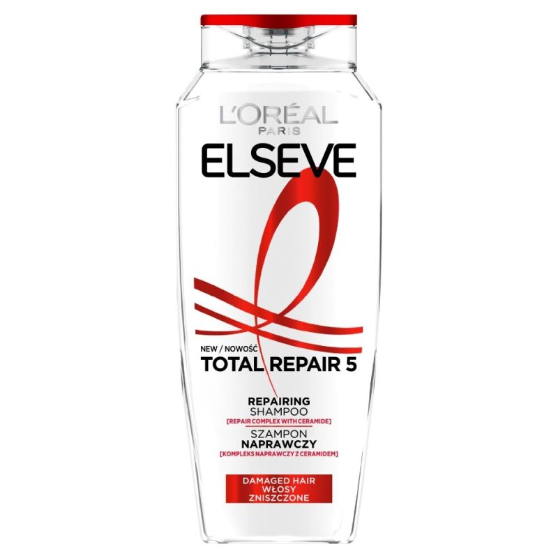 Atkuriamasis šampūnas pažeistiems plaukams L’Oréal Paris Elseve Total Repair 5, 400 ml