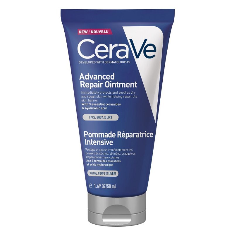 Atkuriamasis tepalas itin sausai ir pažeistai odai CeraVe Advanced Repair Ointment, 50 ml