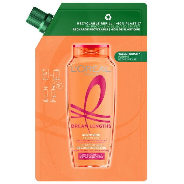 Atkuriamojo šampūno papildymo pakuotė L’Oréal Paris Elseve Dream Long, 500 ml