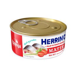 Atlanto silkės filė BANGA pomidorų padaže, 180 g