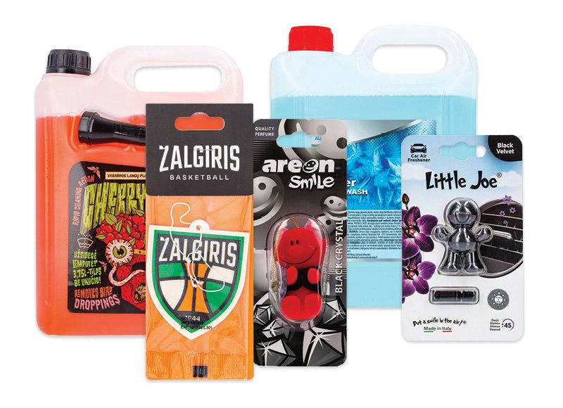 Automobilių kvapams ir skysčiams