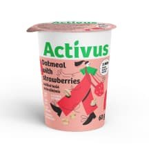 Avižinių dribsnių košė su braškėmis ACTIVUS, 60 g