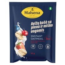 Avižinė košė su pienu ir uogom. MALSENA, 45 g