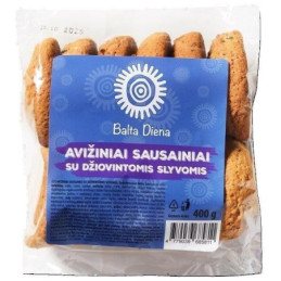 Avižiniai sausainiai BALTA DIENA su dž. slyvomis, 400 g