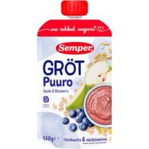 Avižų košė su mėlyn. ir obuol. SEMPER, 120 g