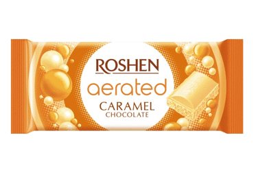 Baltasis akytasis šokoladas ROSHEN AERATED su karamele, 80 g