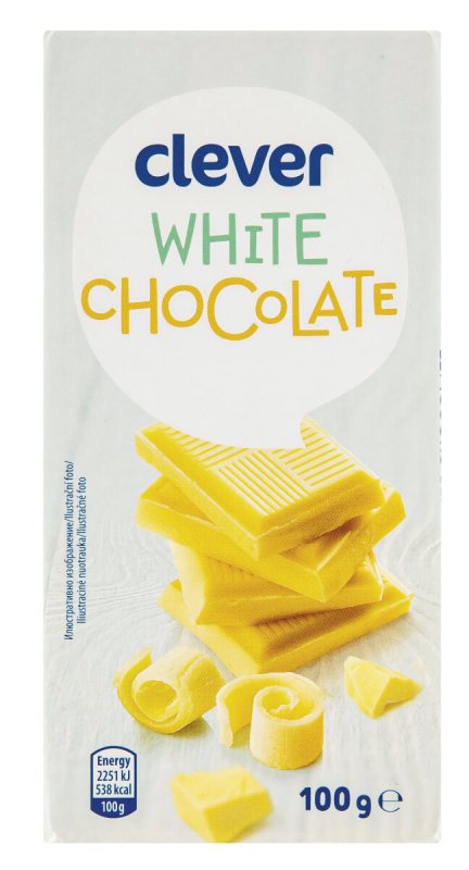 Baltasis šokoladas CLEVER, 100 g