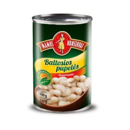 Baltosios pupelės konservuotos MAMOS KONSERVAI, 400 g
