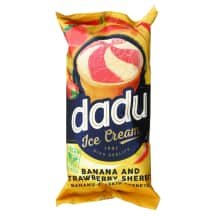 Bananų ir braškių šerbetas DADU, /73 g, 120 ml